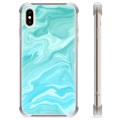 Coque Hybride iPhone X / iPhone XS - Marbre Bleu