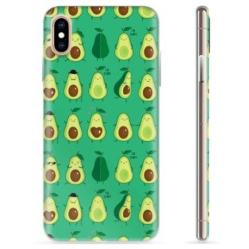 Coque iPhone X / iPhone XS en TPU - Avocado Pattern