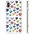 Coque iPhone X / iPhone XS en TPU - Cœurs
