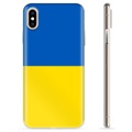 Coque iPhone XS Max en TPU Drapeau Ukraine - Jaune et bleu clair