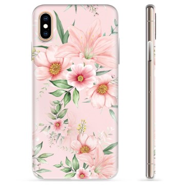 Coque iPhone X / iPhone XS en TPU - Fleurs à L\'aquarelle