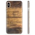 Coque iPhone X / iPhone XS en TPU - Bois