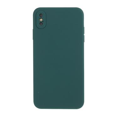 Coque iPhone X/XS en TPU Mate Anti-Empreintes - Vert Foncé