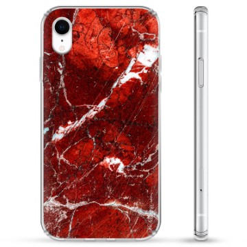 Coque Hybride iPhone XR - Marbre Rouge