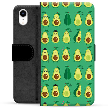 Étui Portefeuille Premium iPhone XR - Avocado Pattern