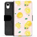 Étui Portefeuille Premium iPhone XR - Motif Citron