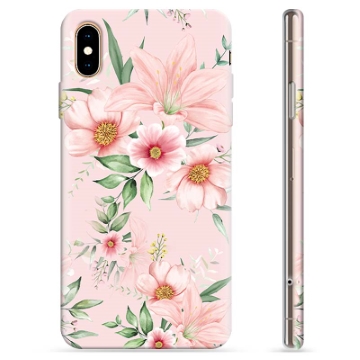 Coque iPhone XS Max en TPU - Fleurs à L\'aquarelle