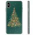 Coque iPhone X / iPhone XS en TPU - Sapin de Noël