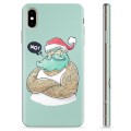 Coque iPhone X / iPhone XS en TPU - Père Noël Moderne