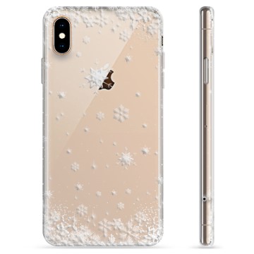 Coque iPhone X / iPhone XS en TPU - Flocons de Neige