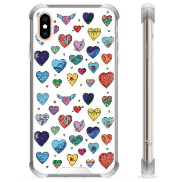 Coque Hybride iPhone X / iPhone XS - Cœurs