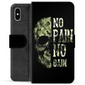 Étui Portefeuille Premium iPhone X / iPhone XS - No Pain, No Gain