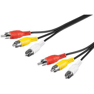 Câble pour connexion audio-vidéo composite, 3x RCA