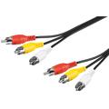 Kabel för komposit ljud-videoanslutning, 3x RCA6670