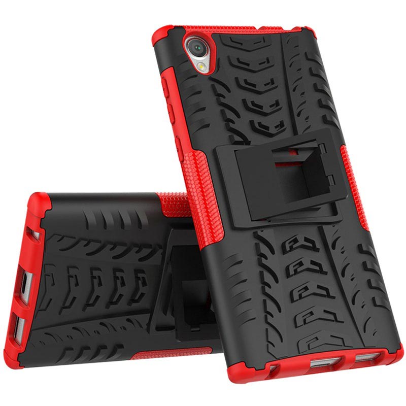 Coque Hybride Antidérapante pour Sony Xperia L1 Noire/Rouge