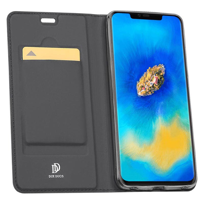 Étui à Rabat Huawei Mate 20 Pro Dux Ducis Skin Pro - Gris Foncé