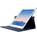 Étui iPad Pro 12.9 Rotatif Polyvalent avec Sangle Élastique - Bleu Foncé