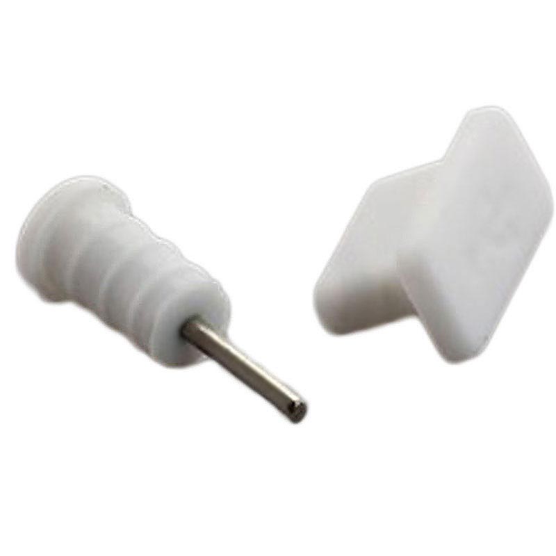 30 Bouchons Anti-Poussière USB-C EAVUYIS - Noir Et Blanc - Protection Ports Smartphone/Tablette - En Silicone Souple