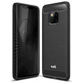 Coque Huawei Mate 20 Pro en TPU brossé Saii - Fibre de carbone - Noire