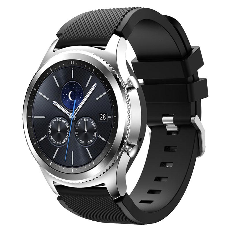 Bracelet Sport en Silicone pour Samsung Gear S3 Noir