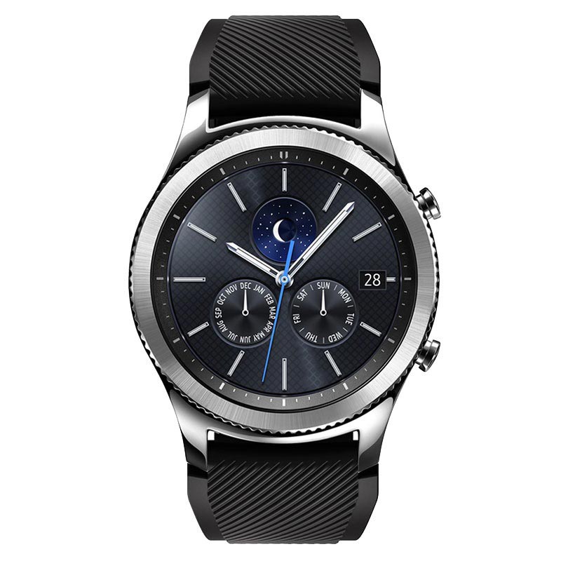 Bracelet Sport en Silicone pour Samsung Gear S3 Noir