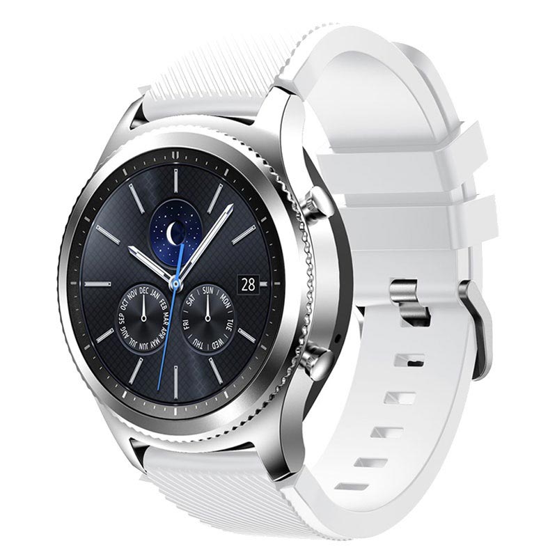 Bracelet Sport en Silicone pour Samsung Gear S3 Blanc