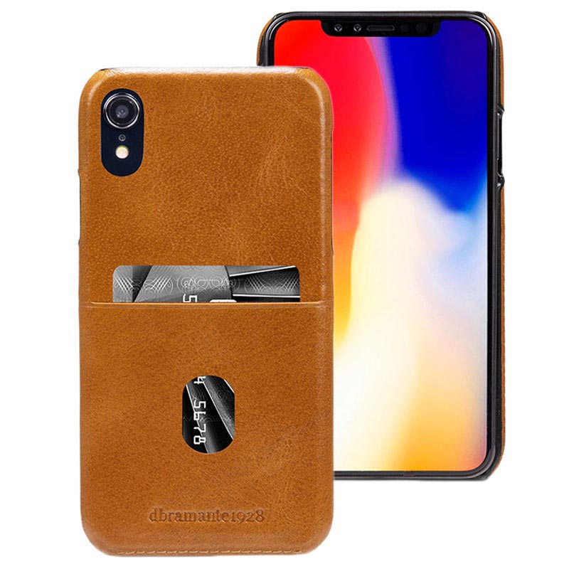 Coque iPhone XR en Cuir dbramante1928 Tune CC - Brun Clair