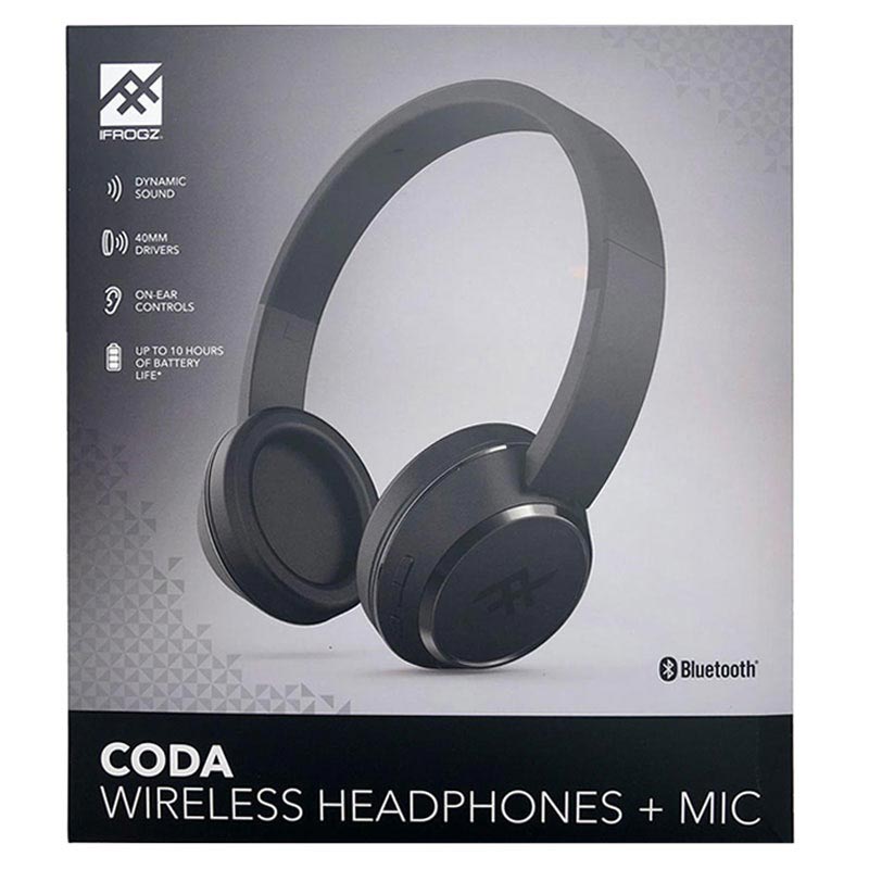 Casque Sans Fil Avec Microphone Ifrogz Coda Noir