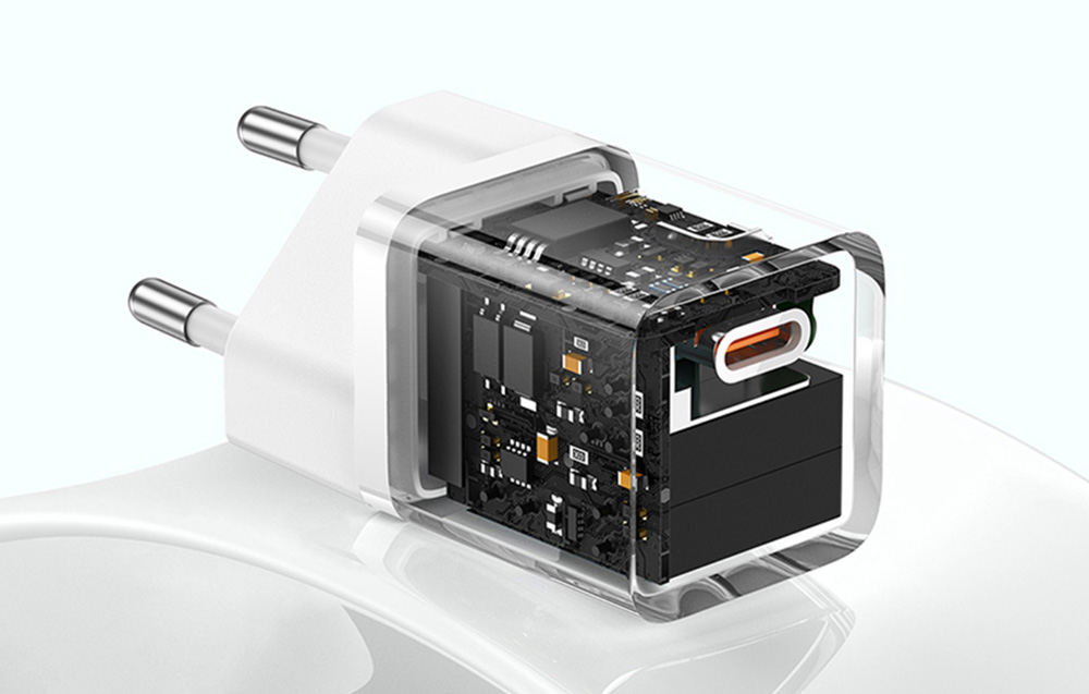 Baseus Mini GaN5 30W chargeur mural USB-C - Blanc