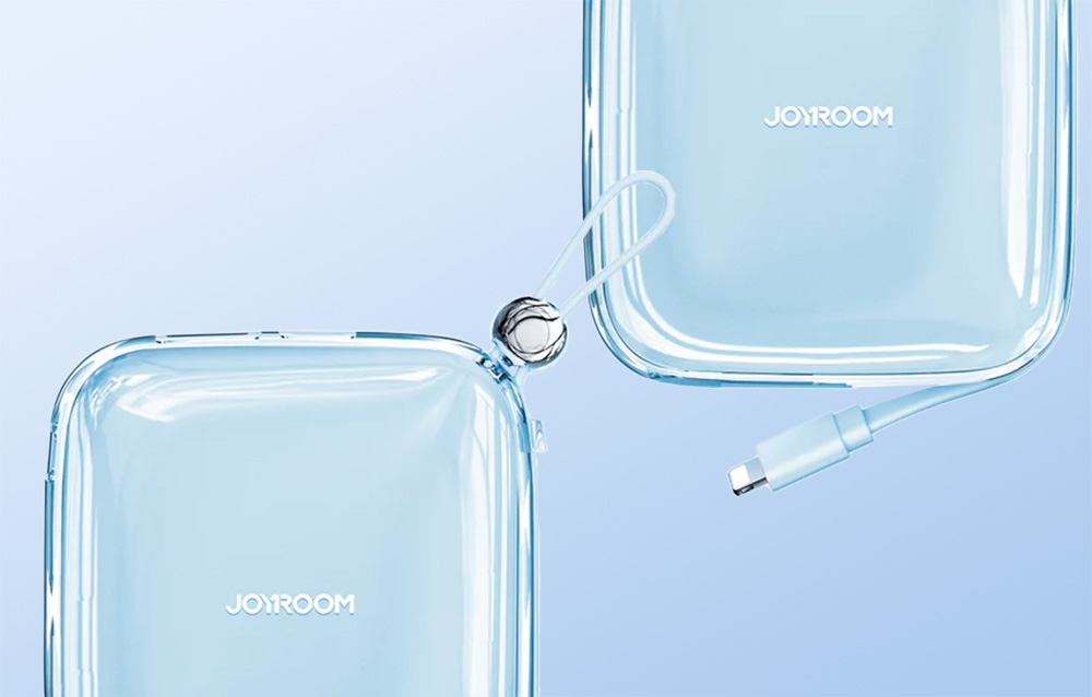 Joyroom Jelly JR-L005 Lightning Power Bank 10000mAh - Ports USB-C, USB-A - Bleu