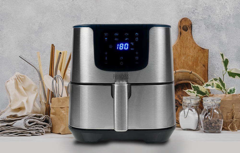 Princess 182060 Deluxe XXL Digital Air Fryer - 1700W, 5.5l - Noir / Gris