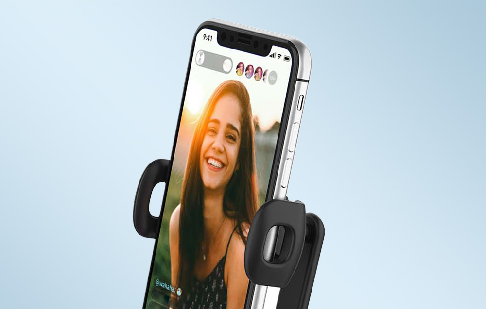 Dudao F15 Face Follower 360° Rotating Smartphone Holder - Noir