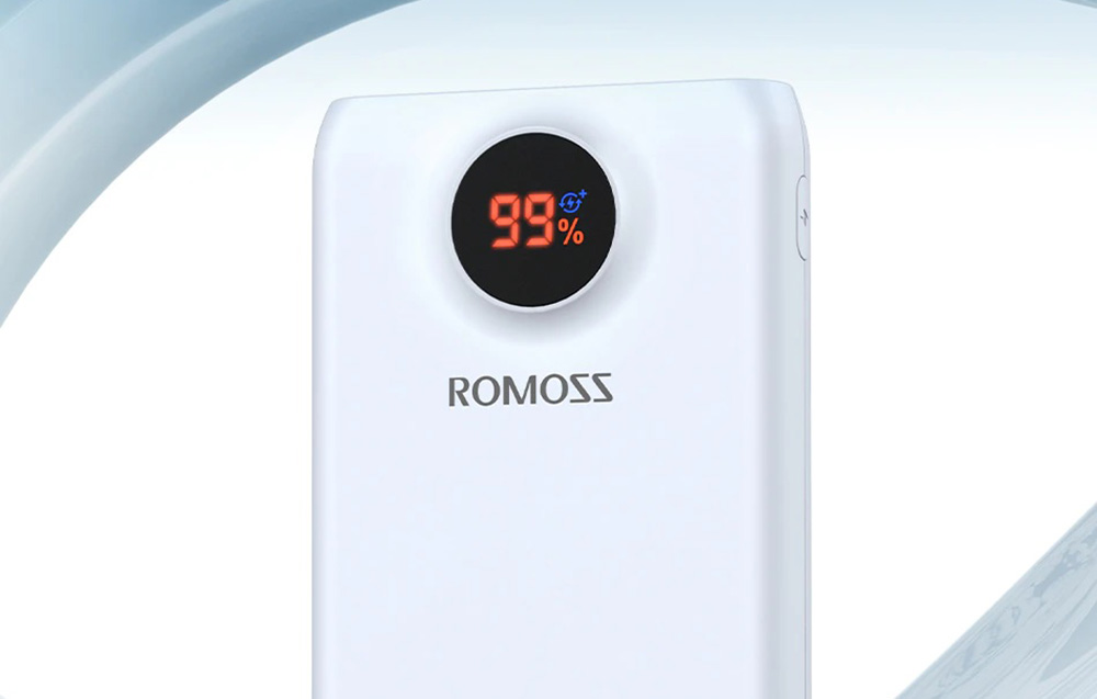 Romoss SW20PF Power Bank 20000mAh/22.5W - USB-C, 2xUSB-A - Blanc