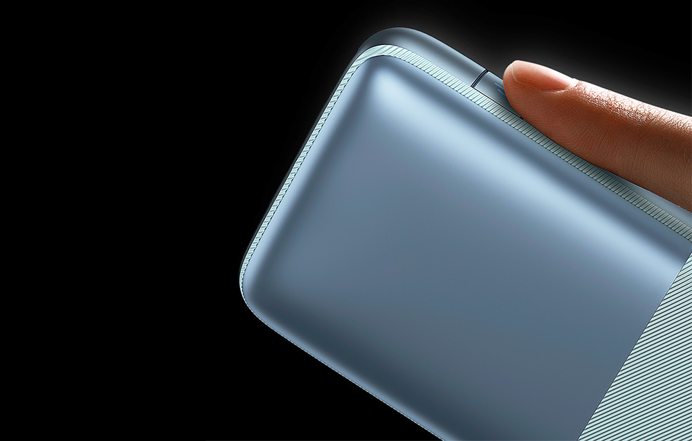 Baseus Bipow Pro Digital Display Fast Charge Bank 10000mAh/20W - 2xUSB, USB-C - Bleu