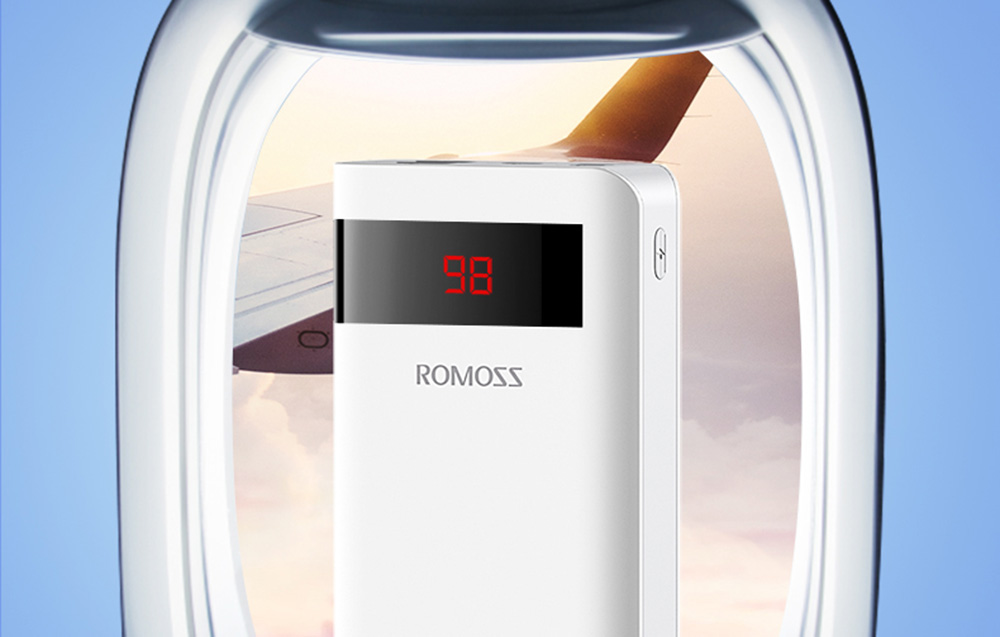 Romoss Sense6PS Pro 30W Power Bank 20000mAh - USB-C, 2x USB-A - Blanc