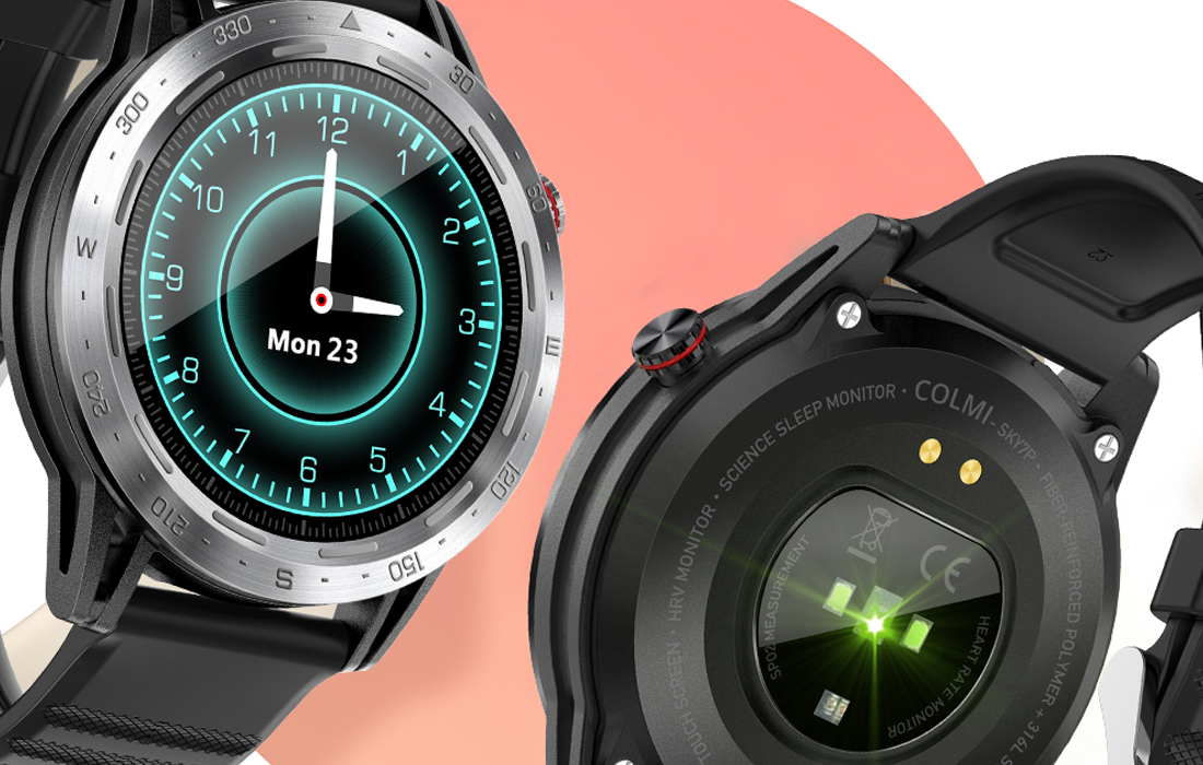 Colmi Sky 7 Pro Smartwatch - 3ATM, 1.3″ TFT - Argent / Noir