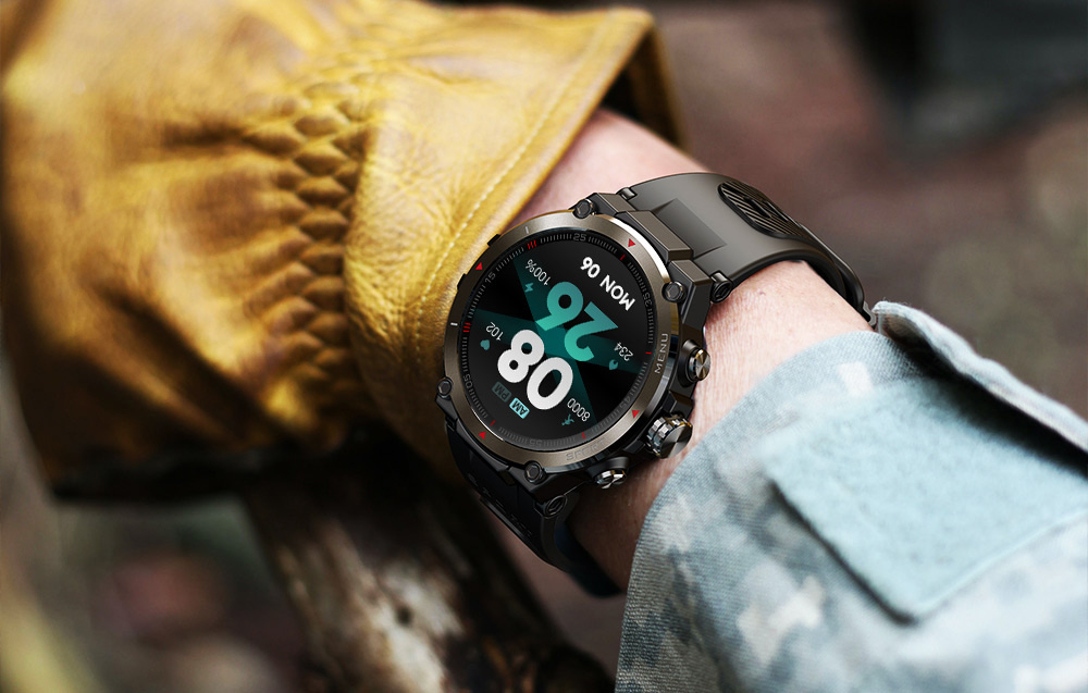 Zeblaze Stratos 2 Water-Resistant Smartwatch - Noir