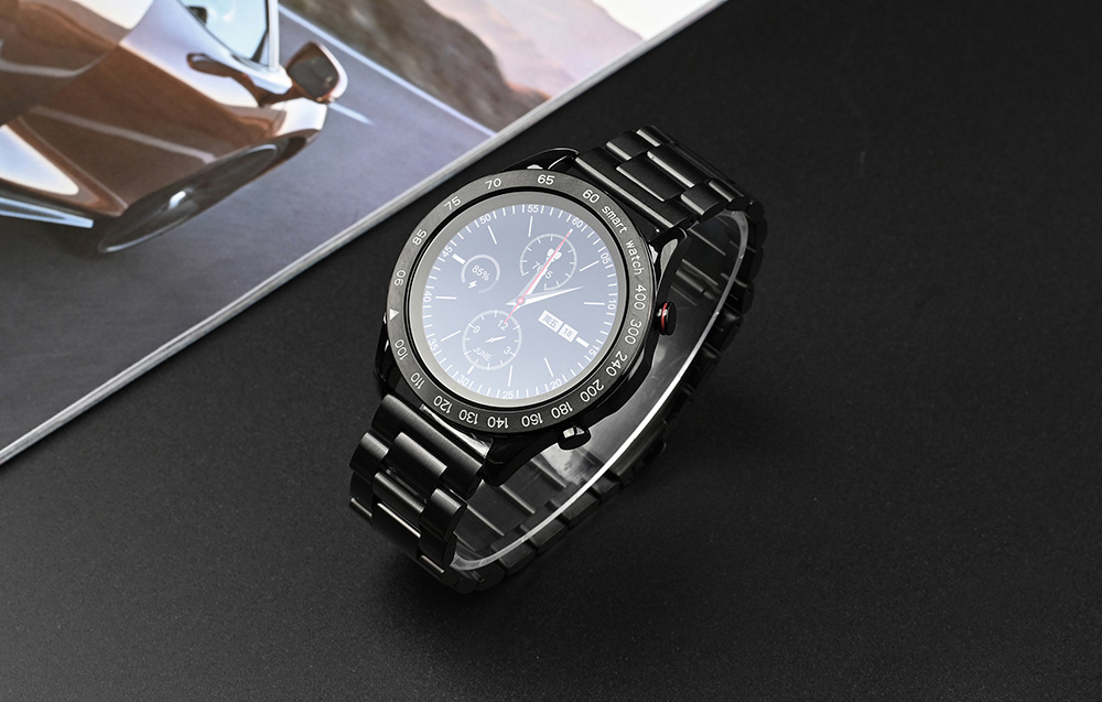 HiFuture FutureGo Pro Smartwatch en acier inoxydable - Noir