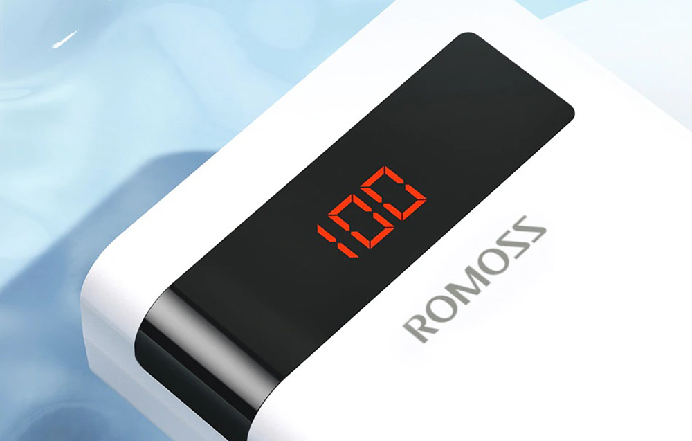 Romoss Sense 8PF Power Bank 30000mAh - 22.5W, PD, QC, FCP - Blanc