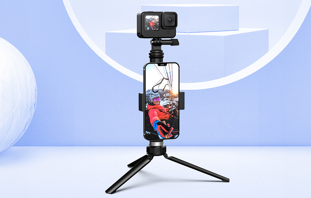 Telesin GP-MNP-090-S Bâton de selfie / trépied pour caméra de sport - Noir