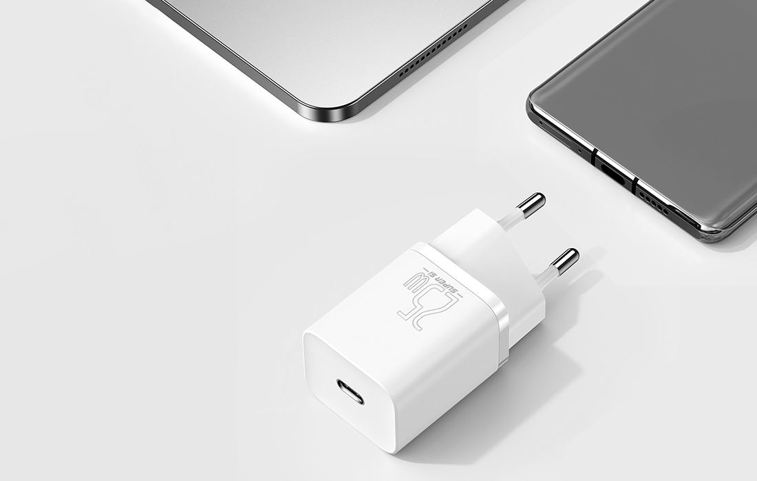 Baseus Super Si Quick USB-C Charger 25W - Blanc